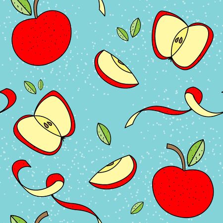 Seamless apples pattern backgroundのイラスト素材