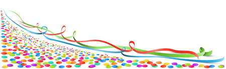Confetti and streamersのイラスト素材