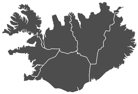 Iceland mapのイラスト素材