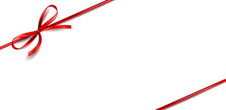 Red ribbon bowのイラスト素材