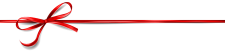 Red ribbon bowのイラスト素材