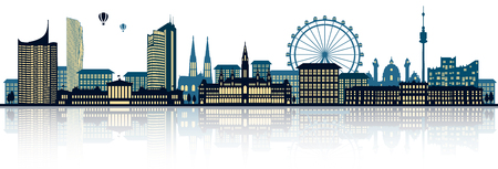 Vienna skylineのイラスト素材