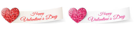 Valentines day glitter heartのイラスト素材