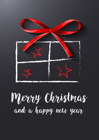 christmas gift cardのイラスト素材