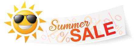 Summer sale  illustration isolated on whiteのイラスト素材