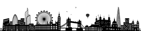 london skyline blackのイラスト素材