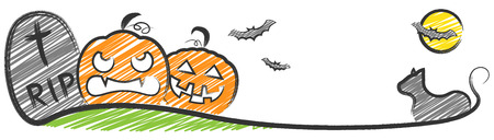 Halloween drawing illustration isolated on whiteのイラスト素材