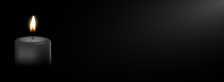 Black candle with black background vectorのイラスト素材