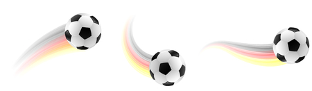 Soccer ball set world cup germany colors isolatedのイラスト素材