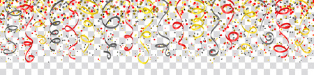 Confetti and streamers Germany flag colors isolatedのイラスト素材