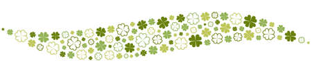 Clover decoration wave form illustration vector isolatedのイラスト素材