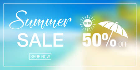 Summer sale bannerのイラスト素材