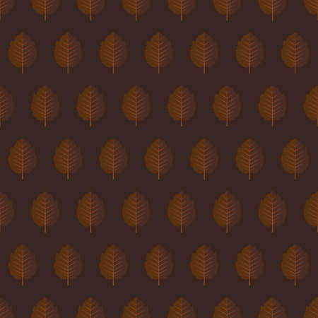 Leaves autumn seamless pattern dark background vectorのイラスト素材