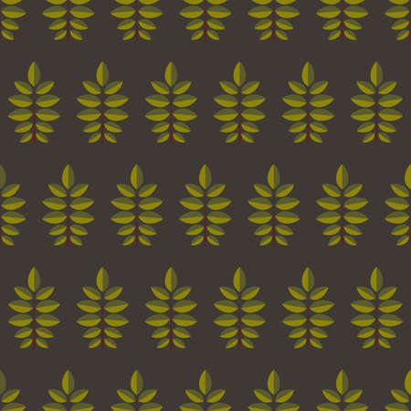 Autumn fall leaves foliage seamless pattern background wallpaper vectorのイラスト素材