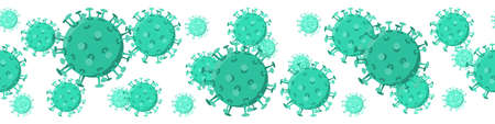 Covid-19 coronavirus virus seamless pattern vector background isolatedのイラスト素材