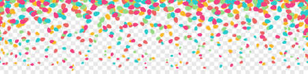 Easter eggs confetti seamless pattern transparent backgroundのイラスト素材
