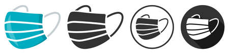 Face mask icon symbol corona virus protectionのイラスト素材