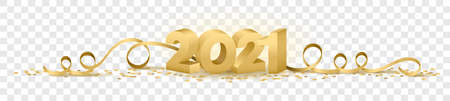 2021 happy new year vector symbol transparent background isolatedのイラスト素材
