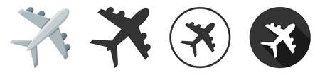 airplane icon symbol vector illustration setのイラスト素材