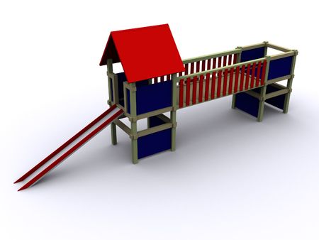 3d rendered image of a ToyHouse.の写真素材