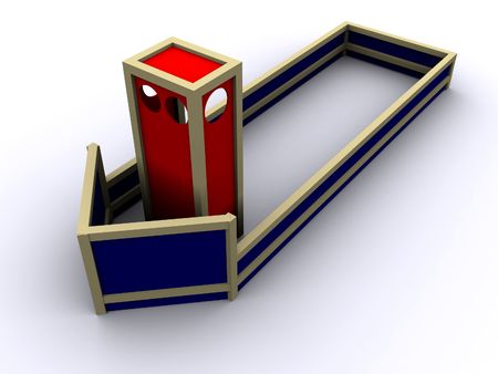 3d rendered image of a ToyBoat.の写真素材