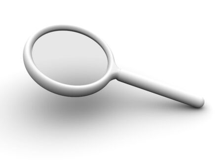 3d rendered image of a magnifying glass.の写真素材