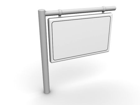 3d rendered image of a blank sign. Fill this out with your own text or graphics.の写真素材