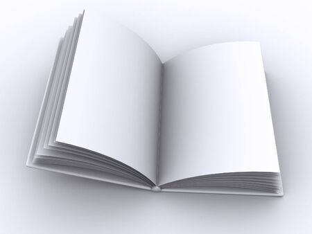 High-res blank book. fill in your own graphic or text to make this an e-book, or a picture of a book at your choice.の写真素材