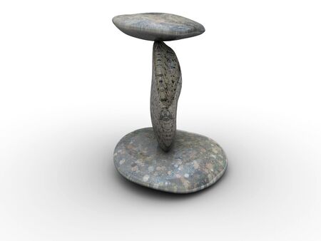 3d rendered image of 3 different, polished stones. Highly detailed.の写真素材