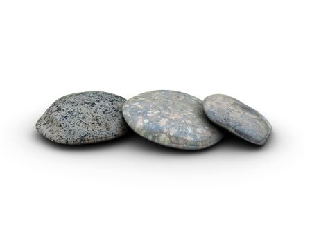 3d rendered image of 3 different, polished stones. Highly detailed.の写真素材