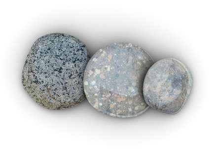 3d rendered image of 3 different, polished stones. Highly detailed.の写真素材