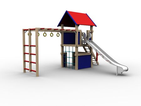 3d image of a playhouse for children. To be used in kindergardens, schoolyards and so on.の写真素材