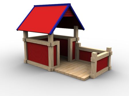 3d image of a playhouse for children.の写真素材