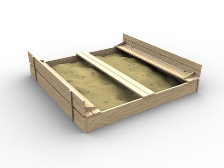 3d image of a sandbox.の写真素材