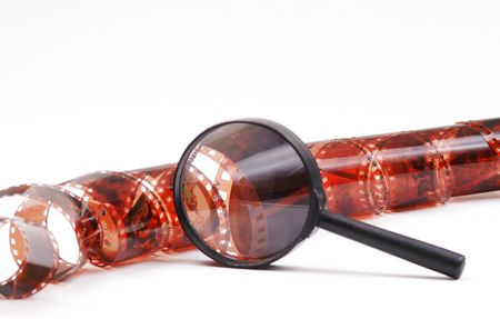 Magnifies glass and filmsの写真素材