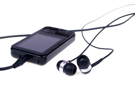 Black music player isolatedの写真素材