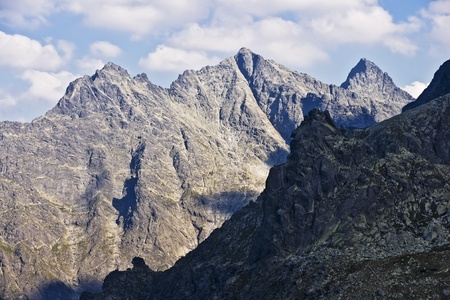 The highest peak in Polish Tatra mountainsの写真素材
