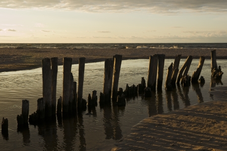 Sunset over the Baltic Seaの写真素材