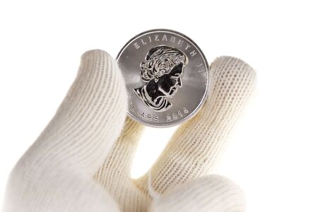 Canadian Silver Coin Investment, one ounce troyの写真素材