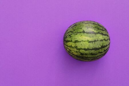 Watermelon isolated in violetの写真素材