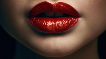 Her lips were so perfectly shaped they looked like a piece of art created with Generative AIの素材