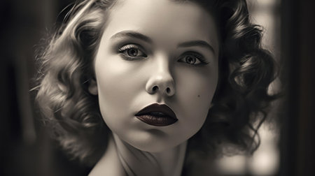 Her lips had a perfect cupids bow that was both elegant and sexy created with Generative AIの素材