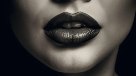 Her lips were full and shapely like a work of art created with Generative AIの素材