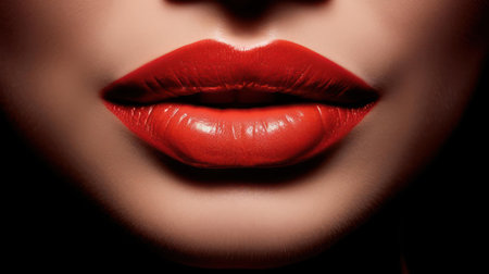 Full supple lips that are alluring to the eye created with Generative AIの素材