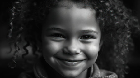 Her smile reaches all the way to her eyes making them twinkle created with Generative AIの素材