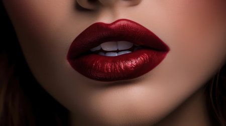 Mesmerizing flawless lips that are the epitome of beauty created with Generative AIの素材
