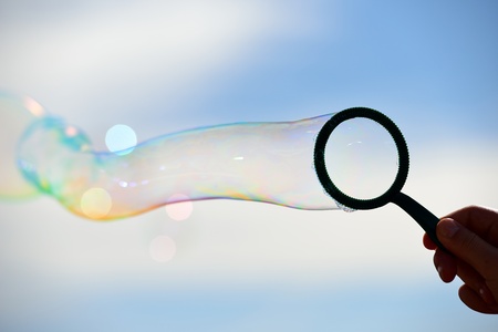 Bubble in the backlight.の写真素材