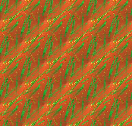 Orange green pattern as seamless tileable textureの写真素材