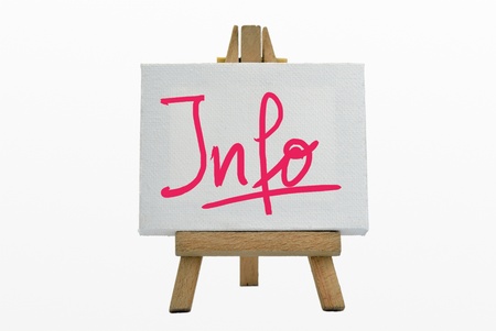 An easel with sign Infoの写真素材
