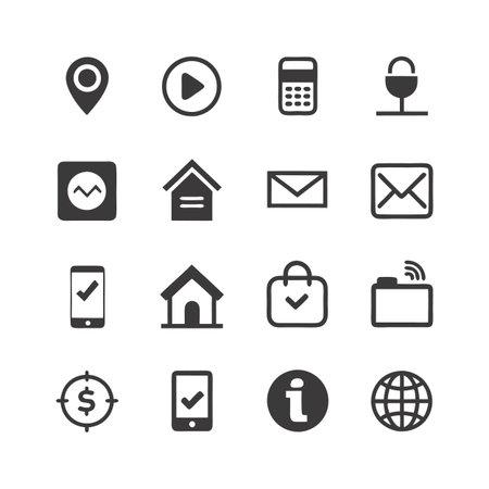 Collection of flat design vector icons for web applicationsのイラスト素材